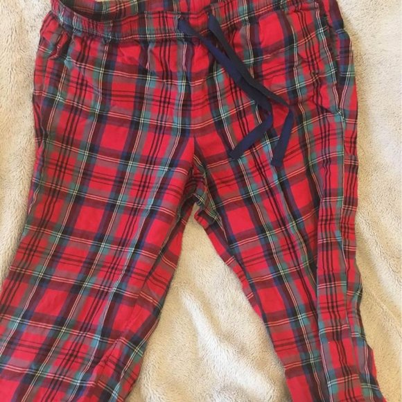 Victoria's Secret Flannel Pajamas Lounge PJ Set Blue/Red Flannel - Size S - Picture 4 of 5